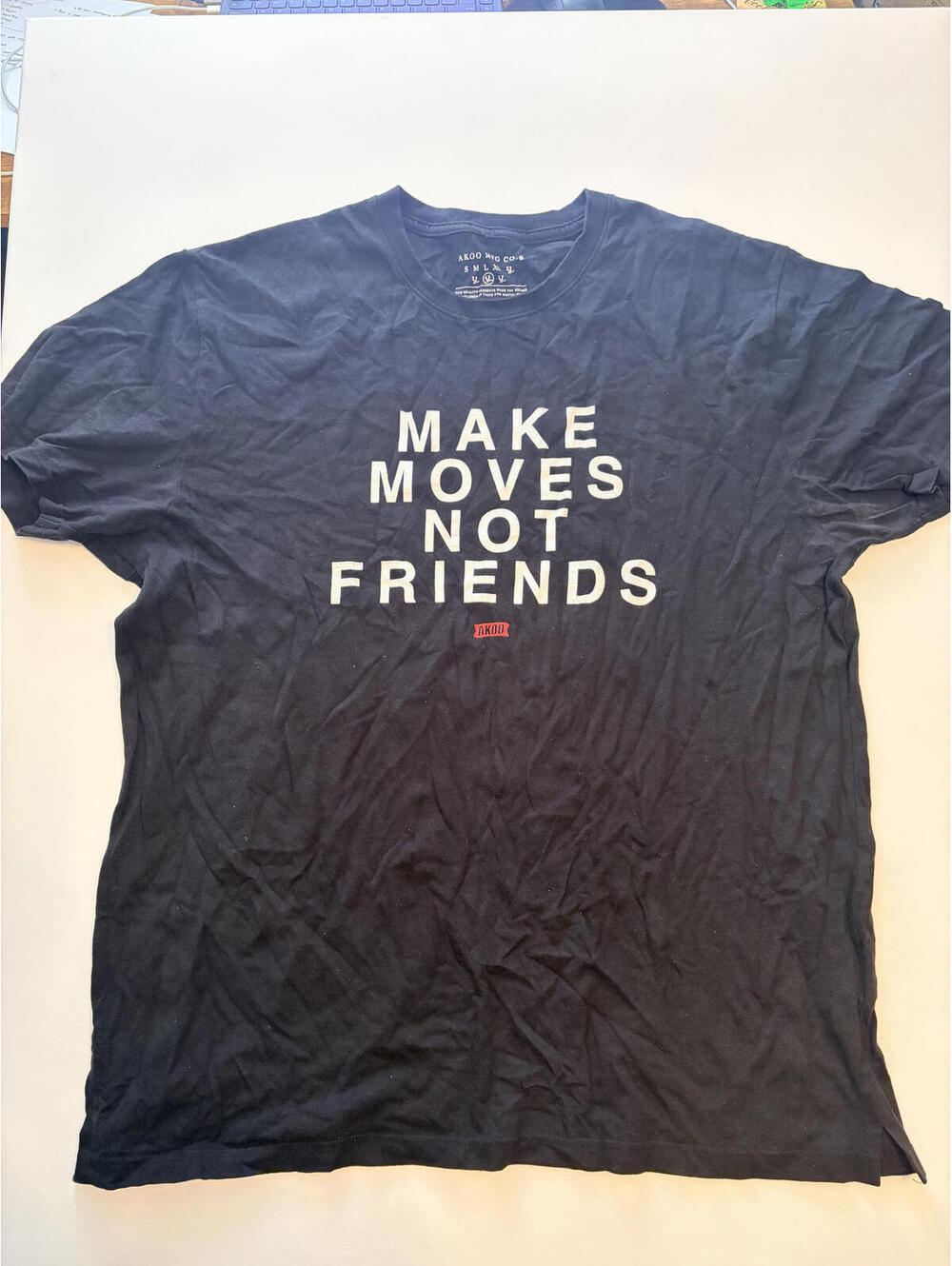 AKOO Make Moves Not Friends Graphic T-Shirt (Size 4XL)